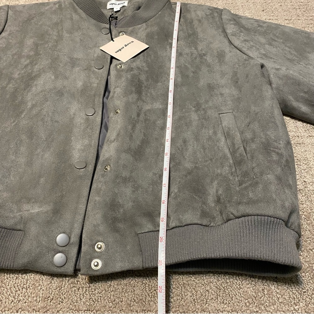 NWT {superdown} Emily Button Up Bomber Jacket ~ Size Medium - Picture 12 of 16